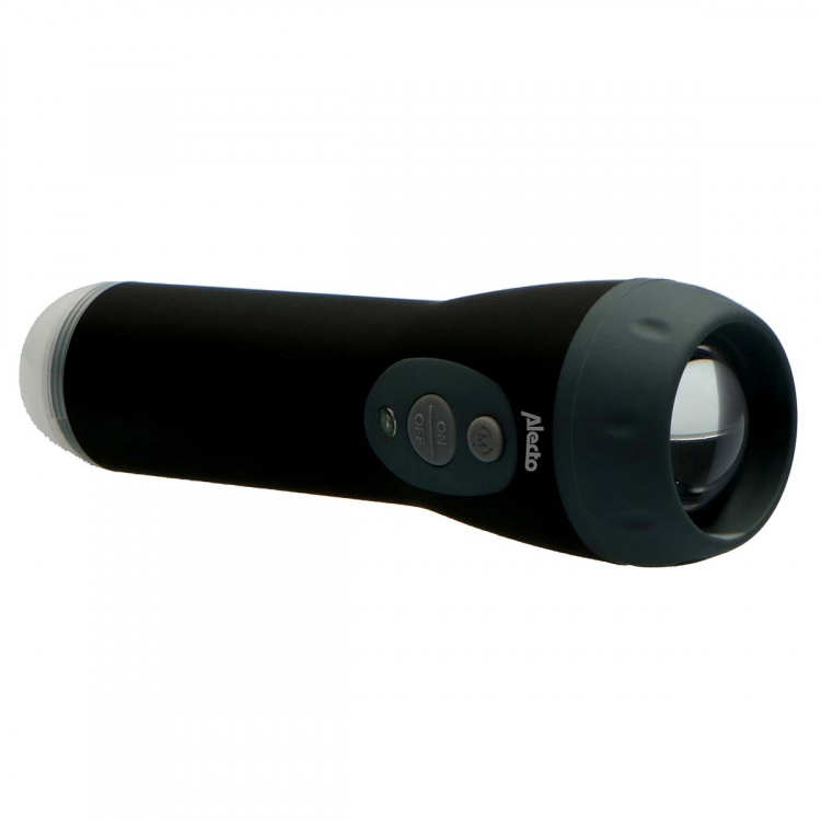 Alecto Rechargeable LED-flashlight Black Alecto Rechargeable LED-flashlight Black
