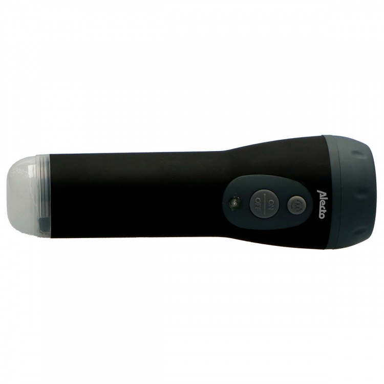 Alecto Rechargeable LED-flashlight Black Alecto Rechargeable LED-flashlight Black