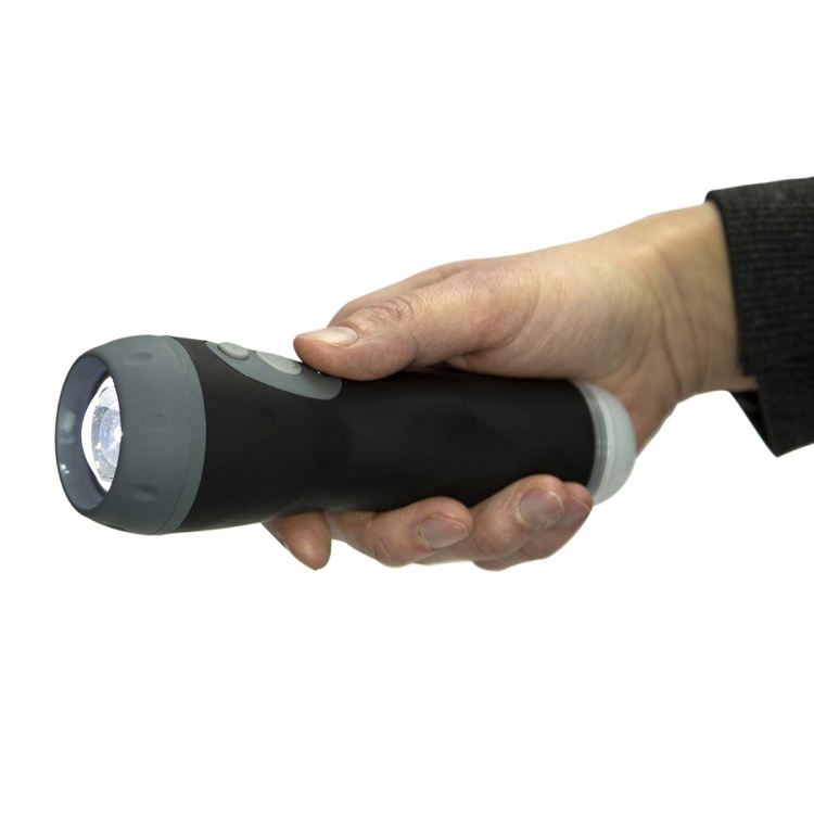 Alecto Rechargeable LED-flashlight Black Alecto Rechargeable LED-flashlight Black