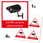 Alecto Window sticker camera surveillance 5x Alecto Window sticker camera surveillance 5x