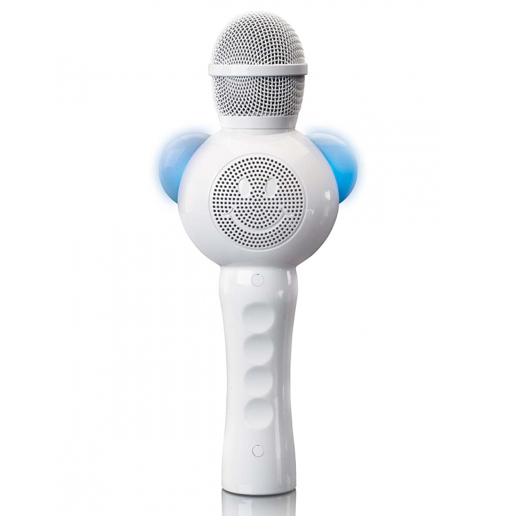 Lenco Karaoke microphone with Bluetooth® SD slot lights Aux Out White Lenco Karaoke microphone with Bluetooth® SD slot lights Aux Out White
