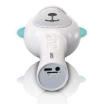 Lenco Karaoke microphone with Bluetooth® SD slot lights Aux Out White Lenco Karaoke microphone with Bluetooth® SD slot lights Aux Out White