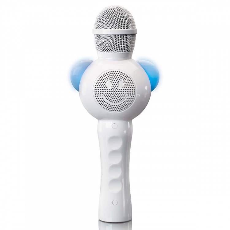 Lenco Karaoke microphone with Bluetooth® SD slot lighting AUX Out White