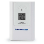 Buienradar Weather station with wireless outdoor sensor and large clear display