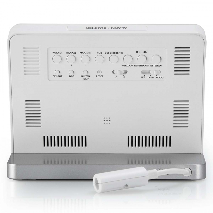 Buienradar Weather station with wireless outdoor sensor and large clear display