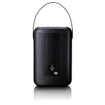 Lenco Karaoke system with Bluetooth®, rechargeable battery, wireless karaoke microphone, and disco LED lighting Black