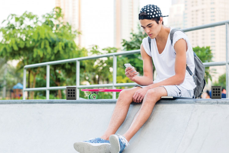 Lenco Bluetooth® stereo speaker set with 8 hours of playtime with accessories Grey Lenco Bluetooth® stereo speaker set with 8 hours of playtime with accessories Grey