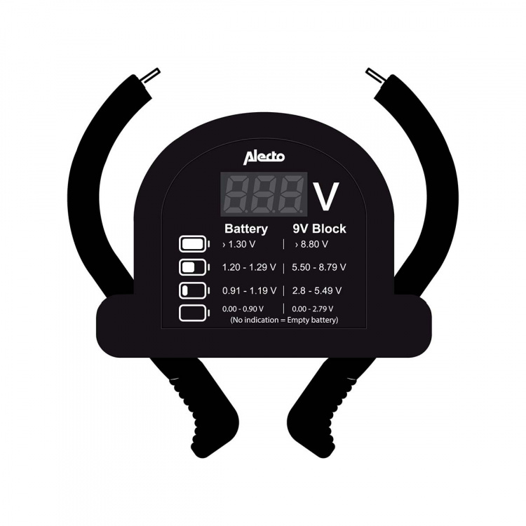Alecto Battery tester for AA-AAA-C-D-9V (PP3)-button cell Alecto Battery tester for AA-AAA-C-D-9V (PP3)-button cell