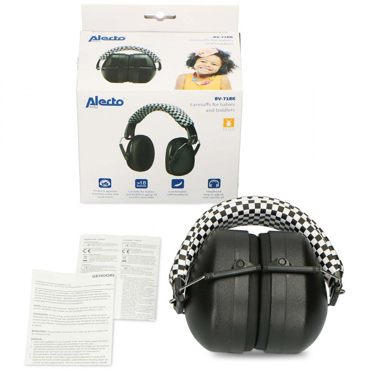 Alecto Earmuffs for babies and toddlers Black Alecto Earmuffs for babies and toddlers Black