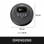 Lenco Discman with DAB Bluetooth® and colord TFT Black Lenco Discman with DAB Bluetooth® and colord TFT Black