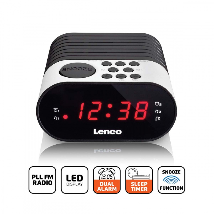 Lenco Clock radio White