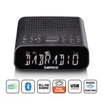 Lenco Clock radio with DAB+/FM, Bluetooth® and large dimmable LCD display