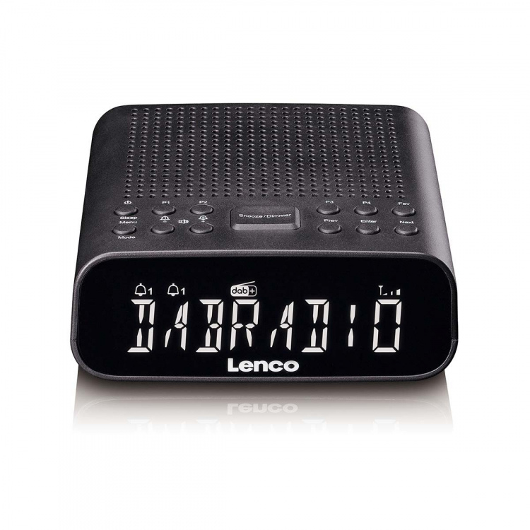 Lenco Clock radio with DAB+/FM, Bluetooth® and large dimmable LCD display
