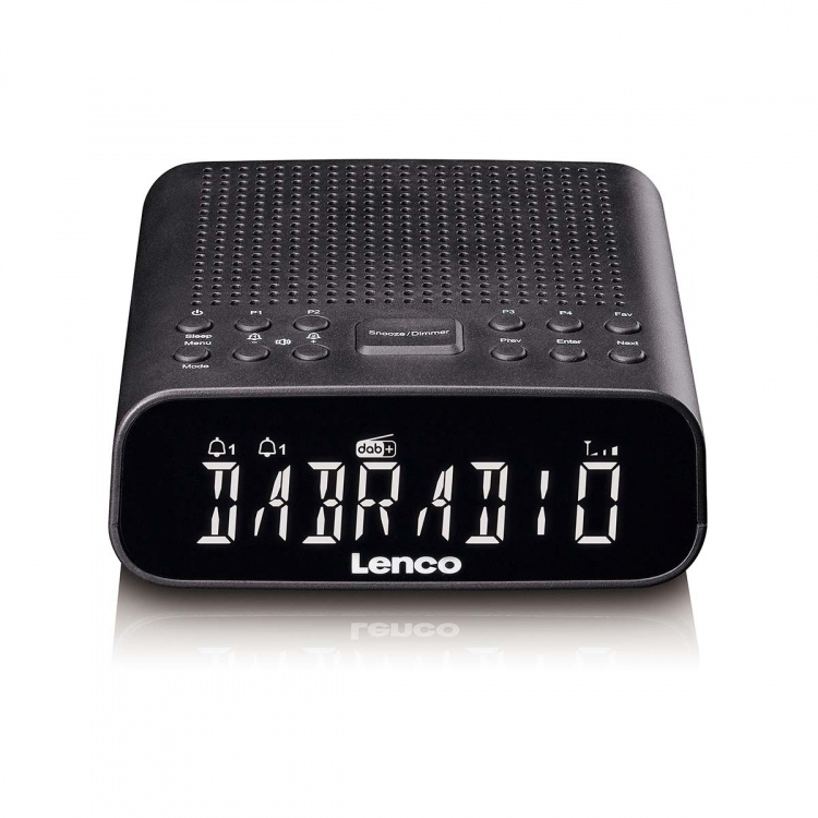 Lenco Clock radio with DAB+/FM, Bluetooth® and large dimmable LCD display