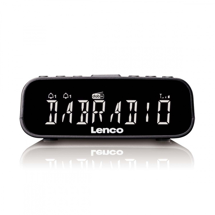 Lenco Clock radio with DAB+/FM, Bluetooth® and large dimmable LCD display