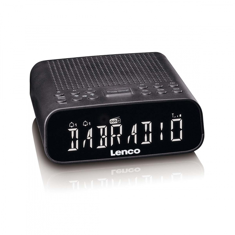 Lenco Clock radio with DAB+/FM, Bluetooth® and large dimmable LCD display