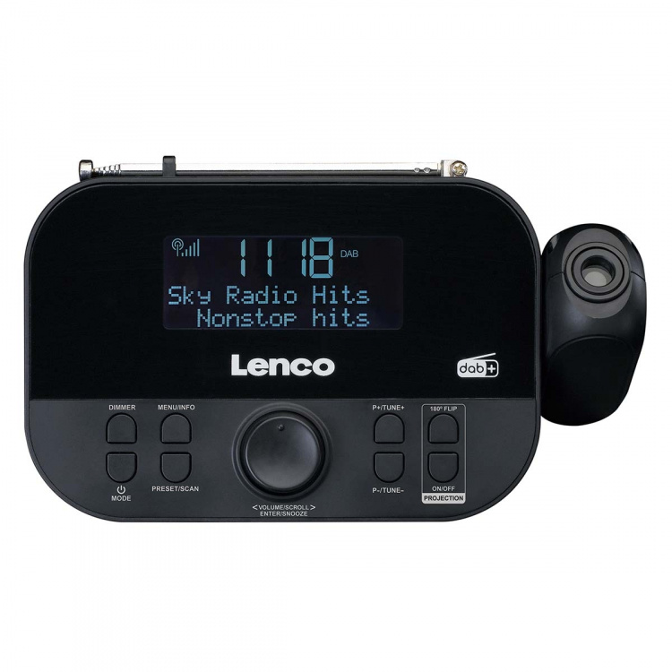 Lenco DAB+, FM clock radio with projection Lenco DAB+, FM clock radio with projection