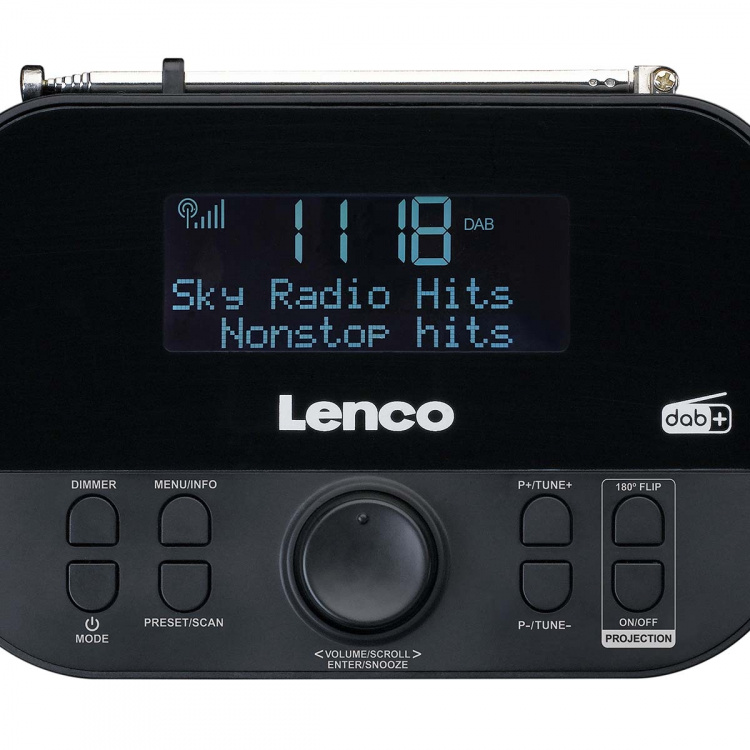 Lenco DAB+, FM clock radio with projection Lenco DAB+, FM clock radio with projection