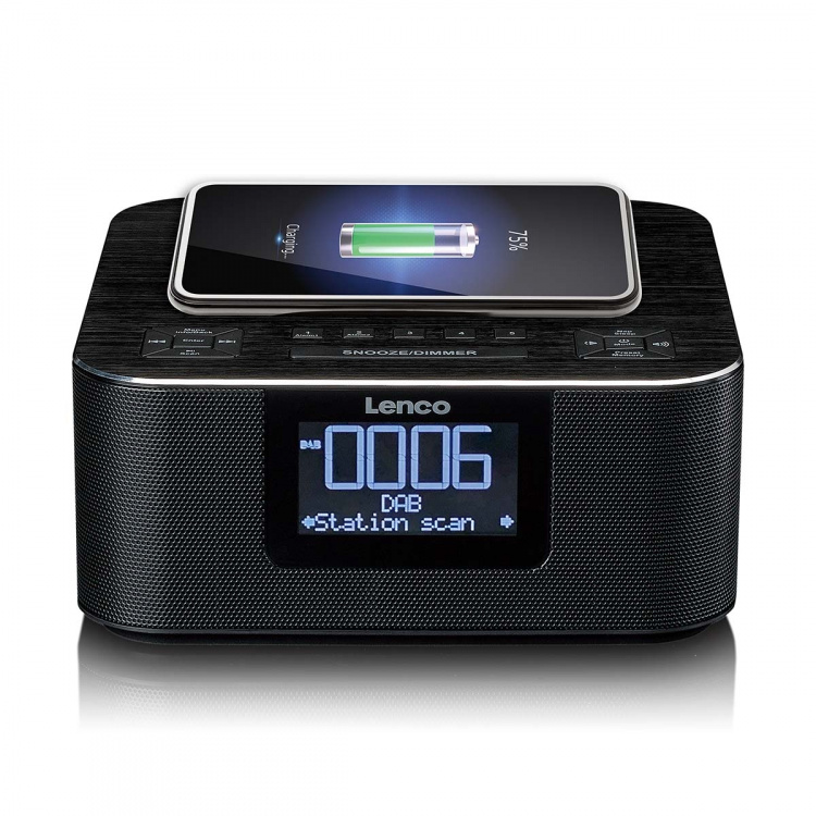 Lenco Stereo clock radio with DAB+ FM Bluetooth® wireless charge Lenco Stereo clock radio with DAB+ FM Bluetooth® wireless charge