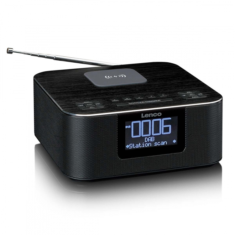 Lenco Stereo clock radio with DAB+ FM Bluetooth® wireless charge Lenco Stereo clock radio with DAB+ FM Bluetooth® wireless charge