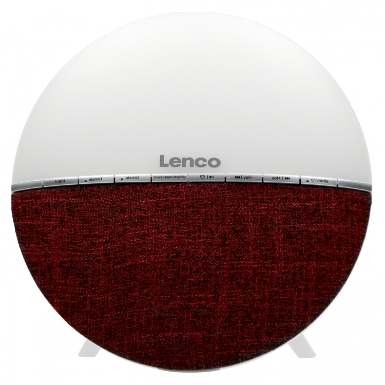 Lenco FM Alarm Clock Radio - Wake-up Light with Bluetooth® Red Lenco FM Alarm Clock Radio - Wake-up Light with Bluetooth® Red
