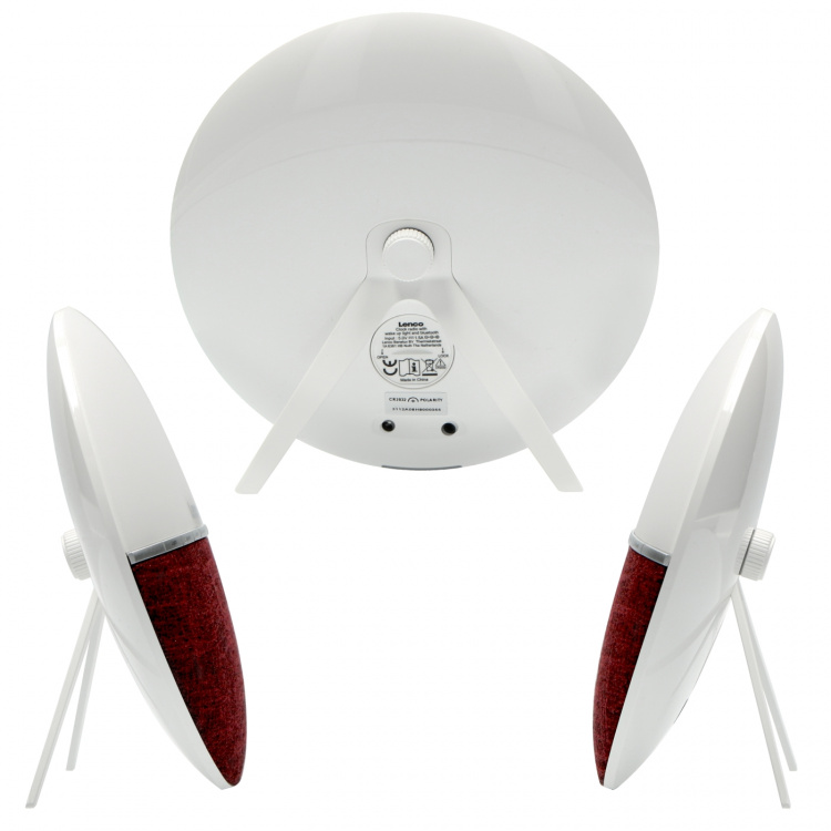 Lenco FM Alarm Clock Radio - Wake-up Light with Bluetooth® Red Lenco FM Alarm Clock Radio - Wake-up Light with Bluetooth® Red