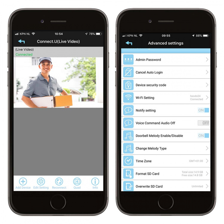 Alecto Video doorbell with camera and chime