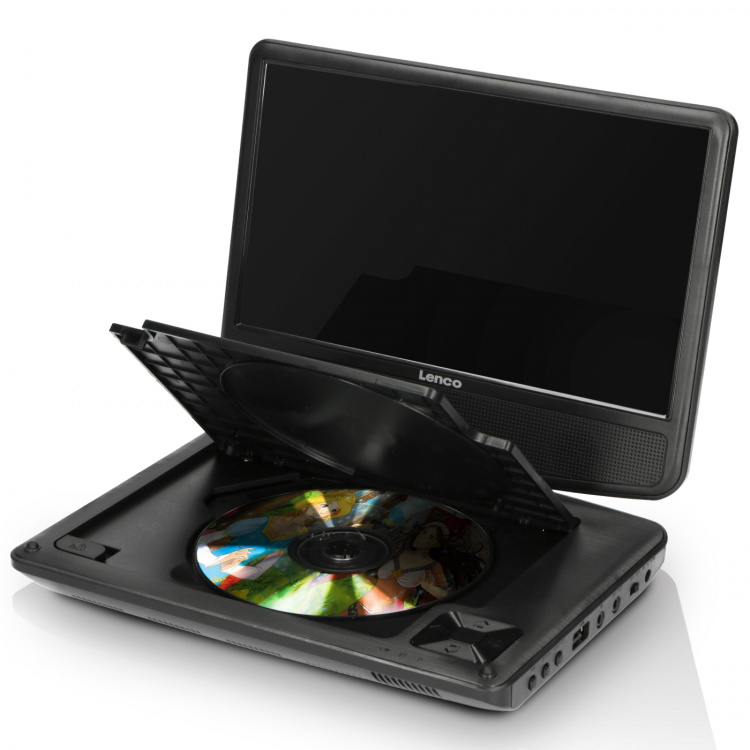 Lenco 9 inch portable DVD new design with bracket Black