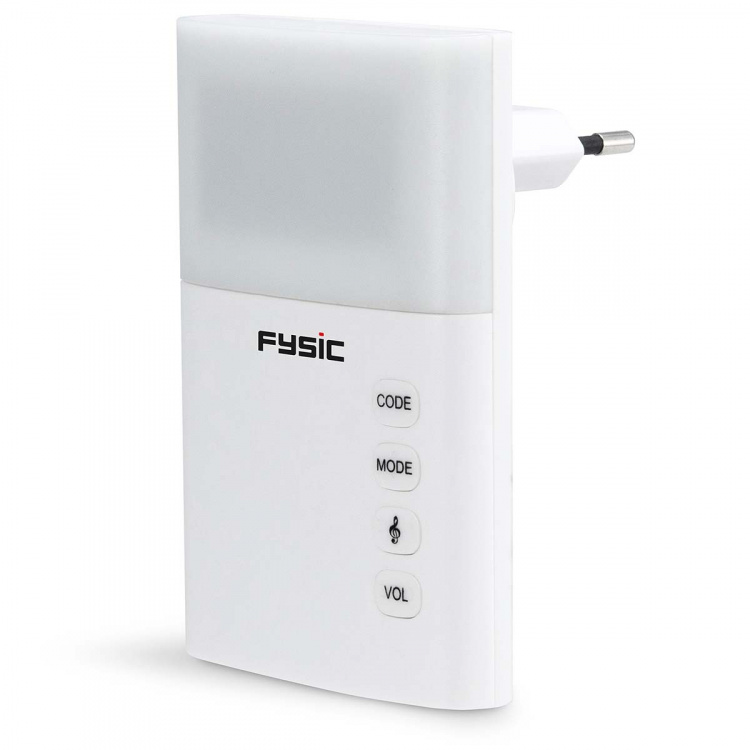 Fysic Wireless doorbell with flashing light White