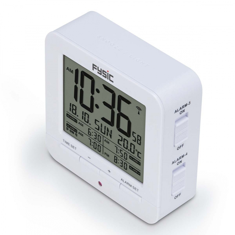 Fysic Digital alarm clock with temperature display Fysic Digital alarm clock with temperature display