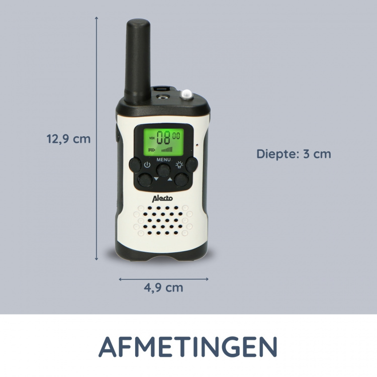 Alecto Set of 2 two-way radios 7 km White / Black