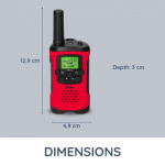 Alecto Set of 2 walkie talkies range up to 7 kilometers Red / Black Alecto Set of 2 walkie talkies range up to 7 kilometers Red / Black