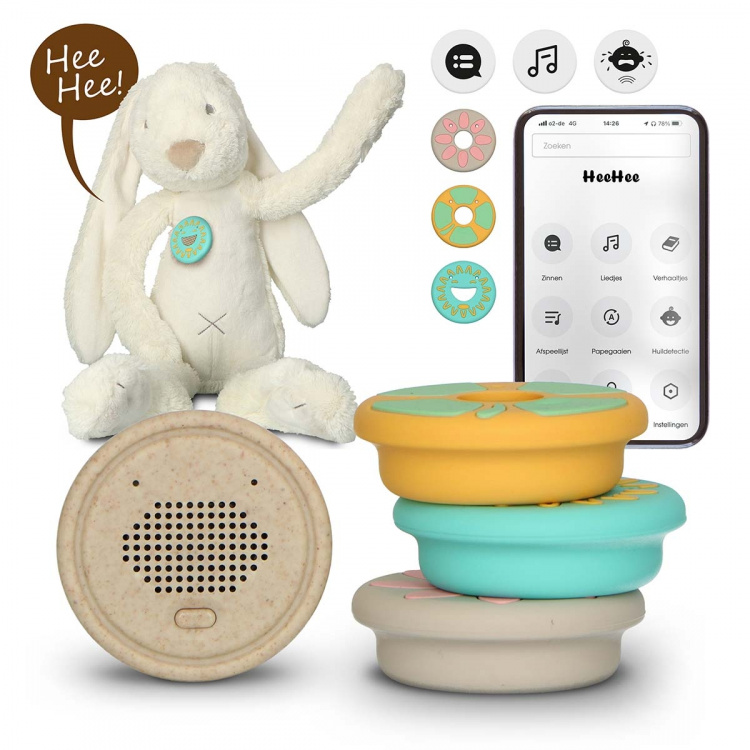 Alecto Baby HeeHee + stuffed rabbit - Chat button, makes your cuddly toy an interactive friend Alecto Baby HeeHee + stuffed rabbit - Chat button, makes your cuddly toy an interactive friend