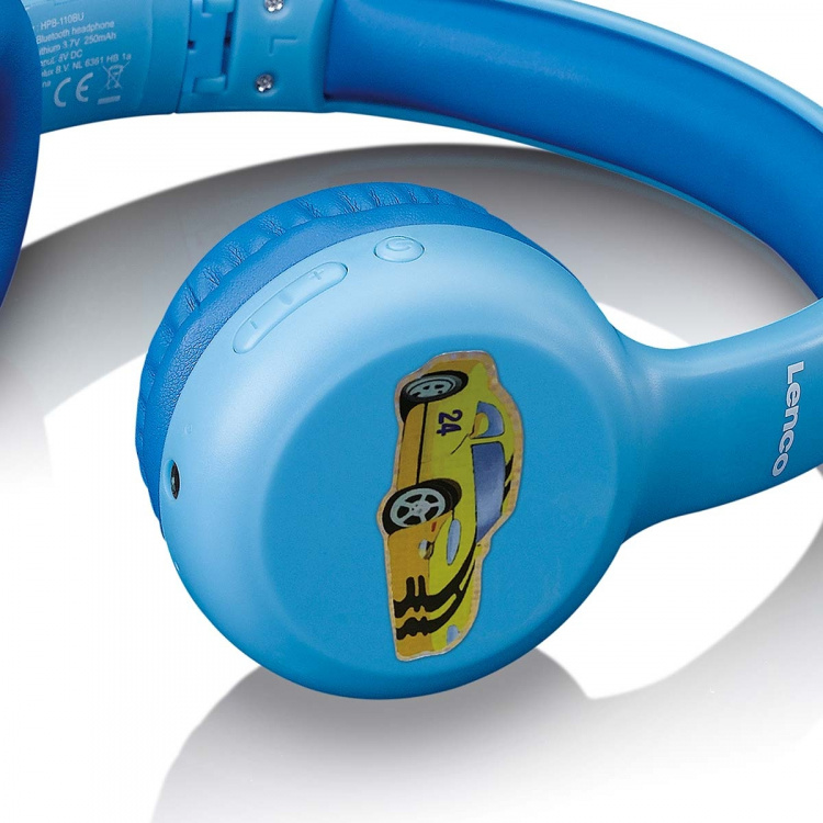 Lenco Kids Bluetooth® headphone with stickers Blue Lenco Kids Bluetooth® headphone with stickers Blue