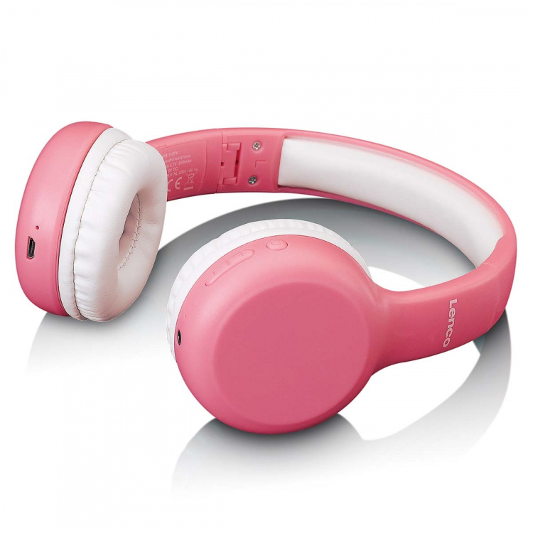 Lenco Kids Bluetooth® headphone with stickers Pink Lenco Kids Bluetooth® headphone with stickers Pink