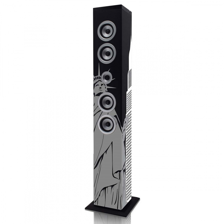 ICES Tower speaker, bt, pll fm, usb, print ICES Tower speaker, bt, pll fm, usb, print