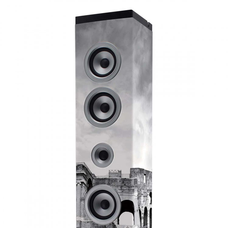 ICES Tower speaker, bt, pll fm, usb, print ICES Tower speaker, bt, pll fm, usb, print
