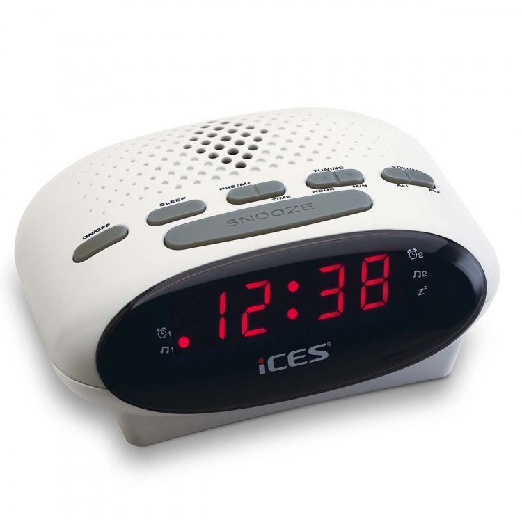 ICES Clock radio White ICES Clock radio White