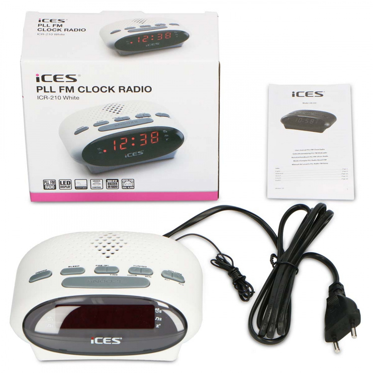 ICES Clock radio White ICES Clock radio White