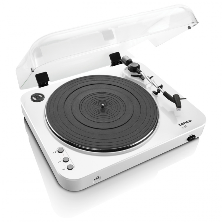 Lenco Record Player with USB direct encoding White Lenco Record Player with USB direct encoding White