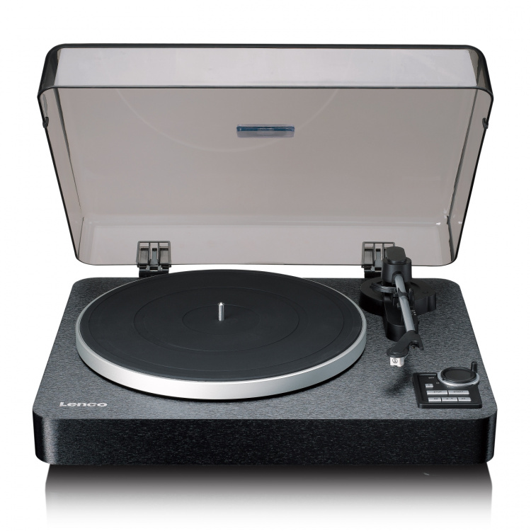 Lenco Fully automatic record player with Bluetooth® transmission and pre-amplifier Metal turntable platter and tonearm Black Lenco Fully automatic record player with Bluetooth® transmission and pre-amplifier Metal turntable platter and tonearm Black