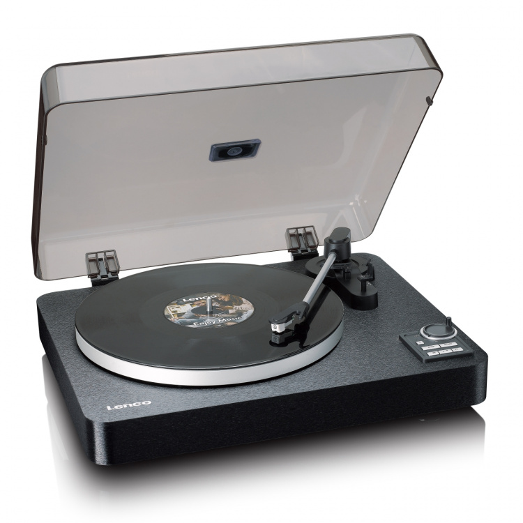 Lenco Fully automatic record player with Bluetooth® transmission and pre-amplifier Metal turntable platter and tonearm Black Lenco Fully automatic record player with Bluetooth® transmission and pre-amplifier Metal turntable platter and tonearm Black