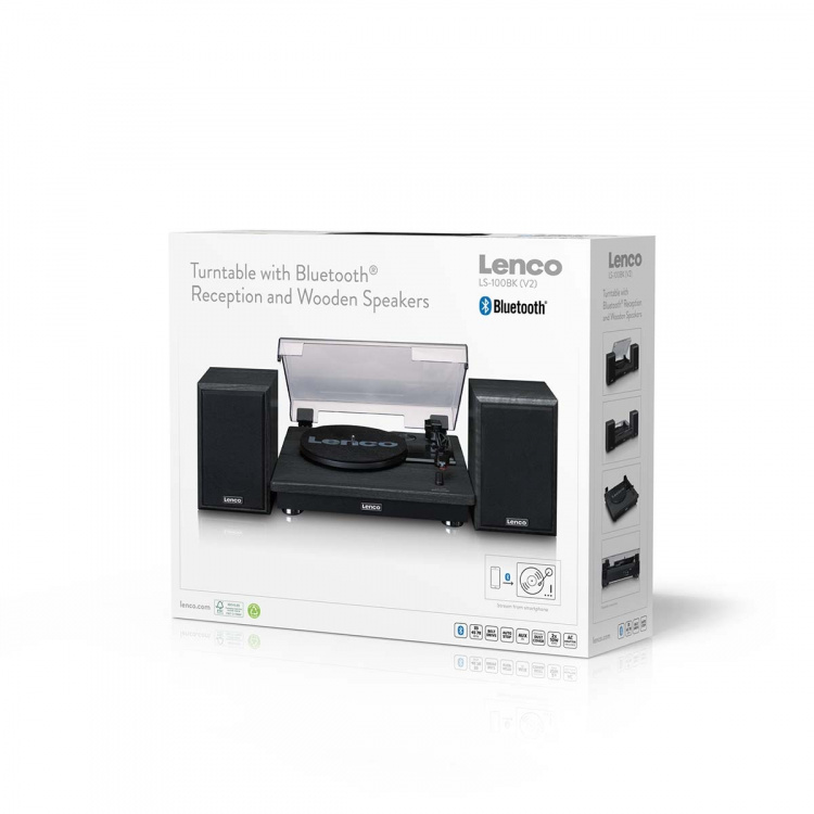 Lenco Record Player with Bluetooth® reception and two external speakers Lenco Record Player with Bluetooth® reception and two external speakers