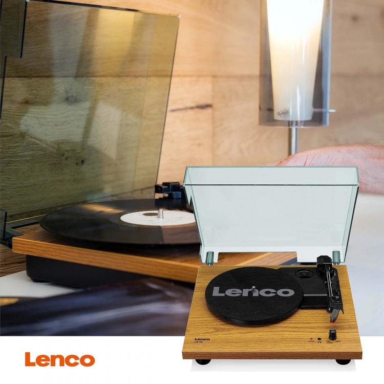 Lenco Record Player with built-in speakers - Wood Lenco Record Player with built-in speakers - Wood