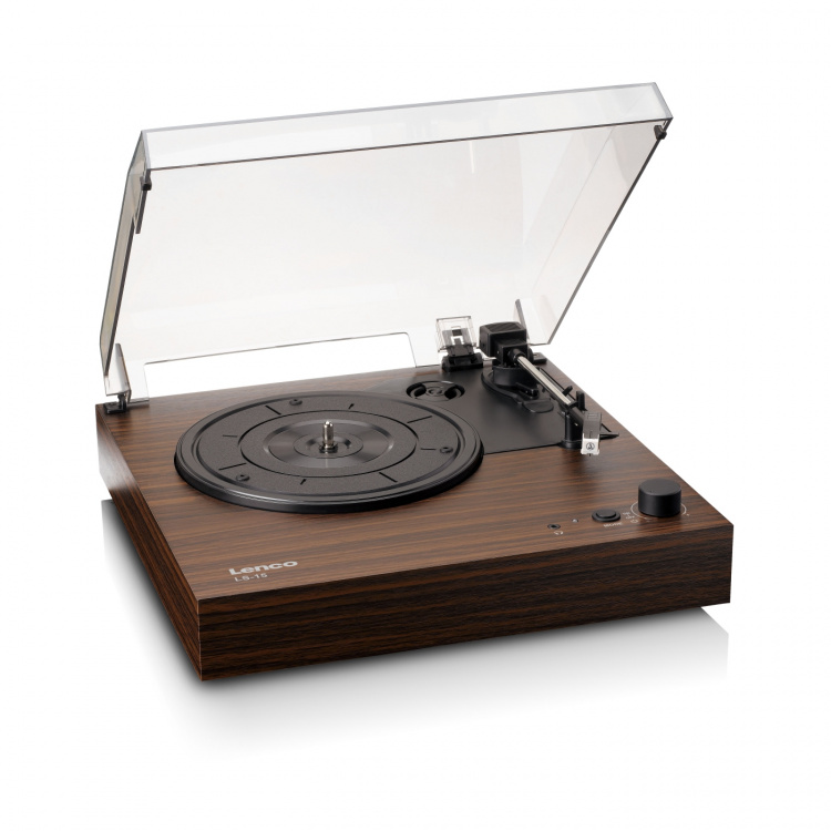 Lenco Record player with Bluetooth®, two built-in speakers, and AT3600L cartridge Wood