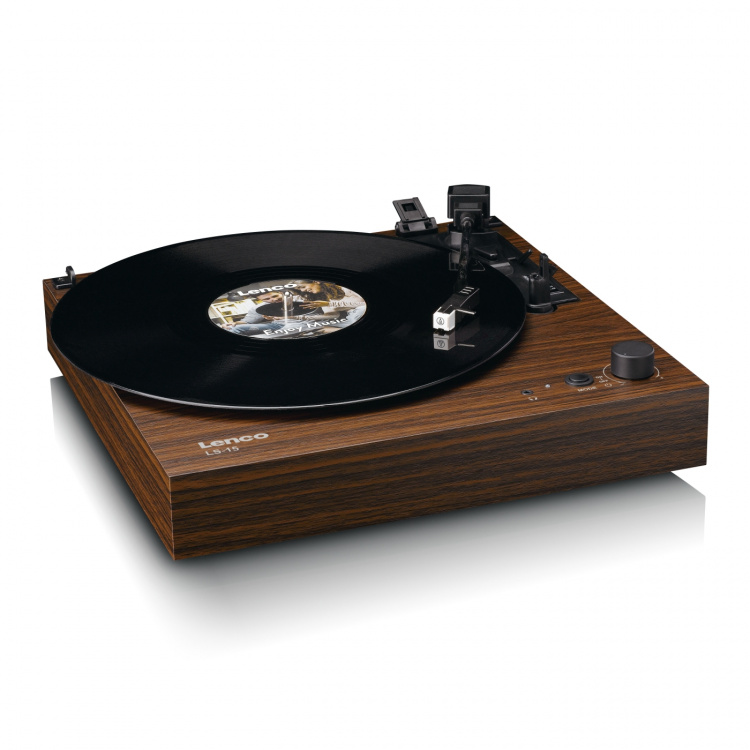 Lenco Record player with Bluetooth®, two built-in speakers, and AT3600L cartridge Wood