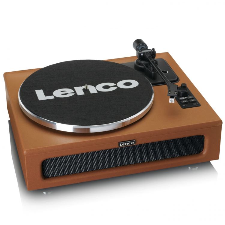 Lenco Turntable with Bluetooth® MMC 4 speakers built-in Brown Lenco Turntable with Bluetooth® MMC 4 speakers built-in Brown