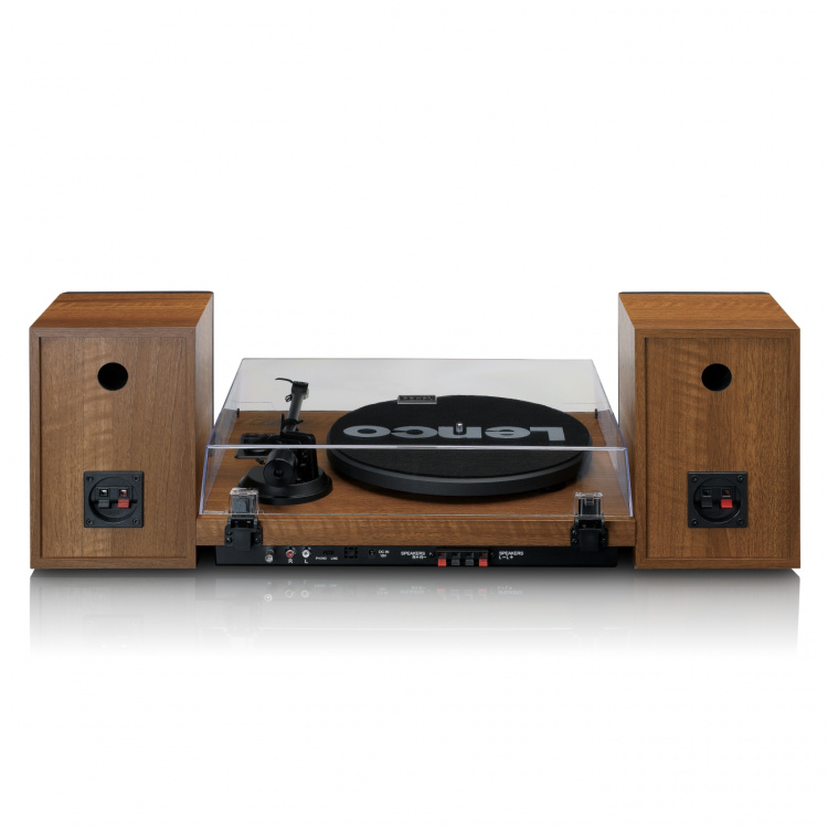 Lenco Record player with built-in amplifier and Bluetooth® plus 2 external speakers Wood Lenco Record player with built-in amplifier and Bluetooth® plus 2 external speakers Wood