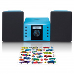 Lenco Stereo system with FM radio and CD player Blue