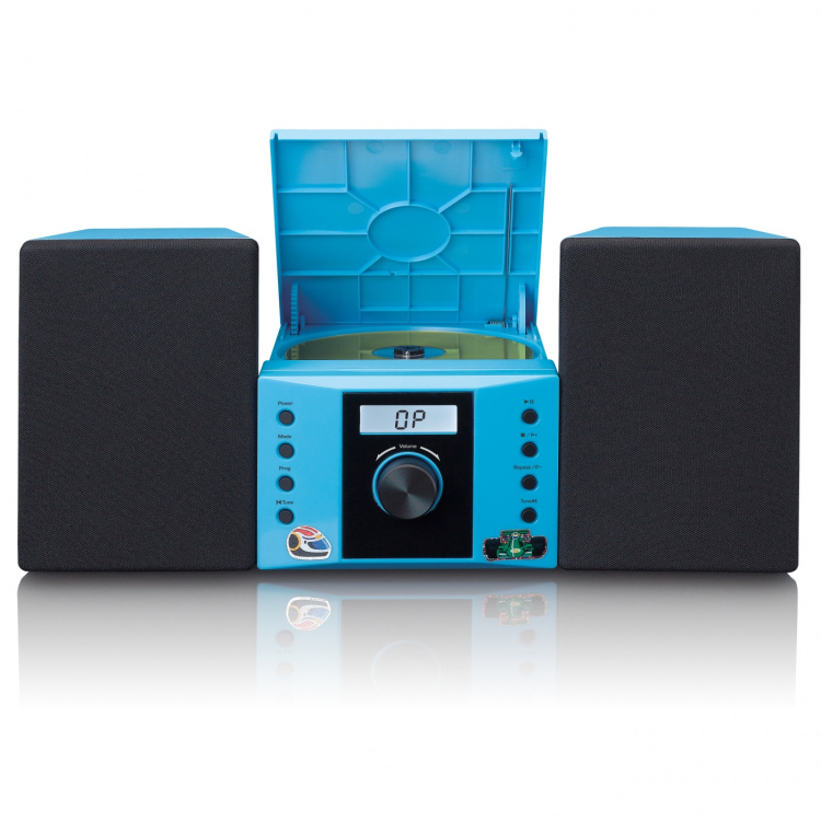 Lenco Stereo system with FM radio and CD player Blue
